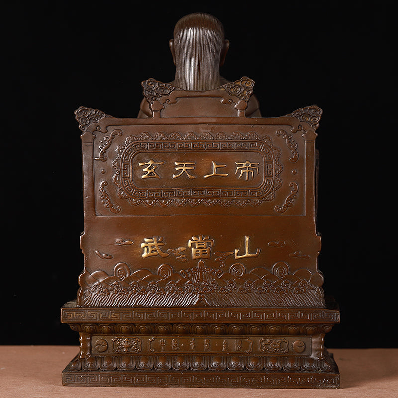 三寸玄天上帝銅像法會開光擺件