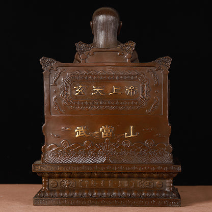 三寸玄天上帝銅像法會開光擺件